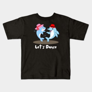 Cute Dolphin Couple Having Dance Kids T-Shirt